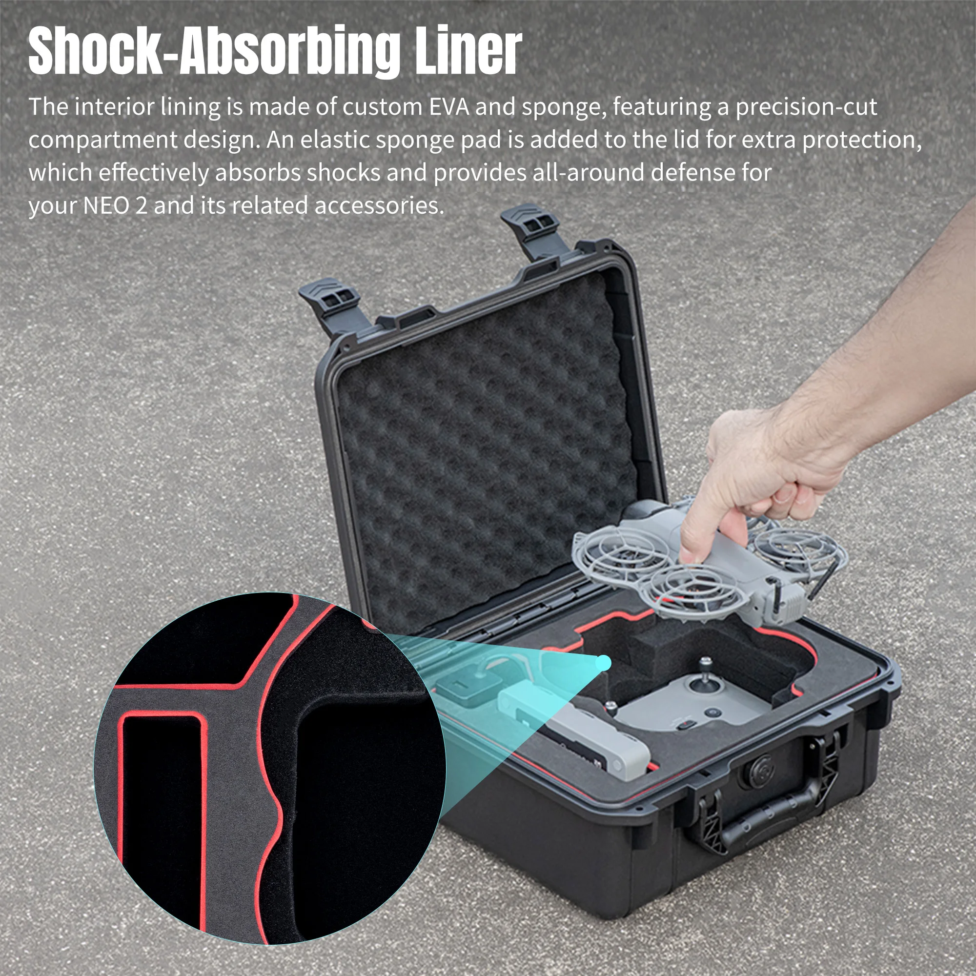 ل DJI Neo 2 المحمولة حقيبة للت - مراجعة Drone Hard Shell Case وسعره