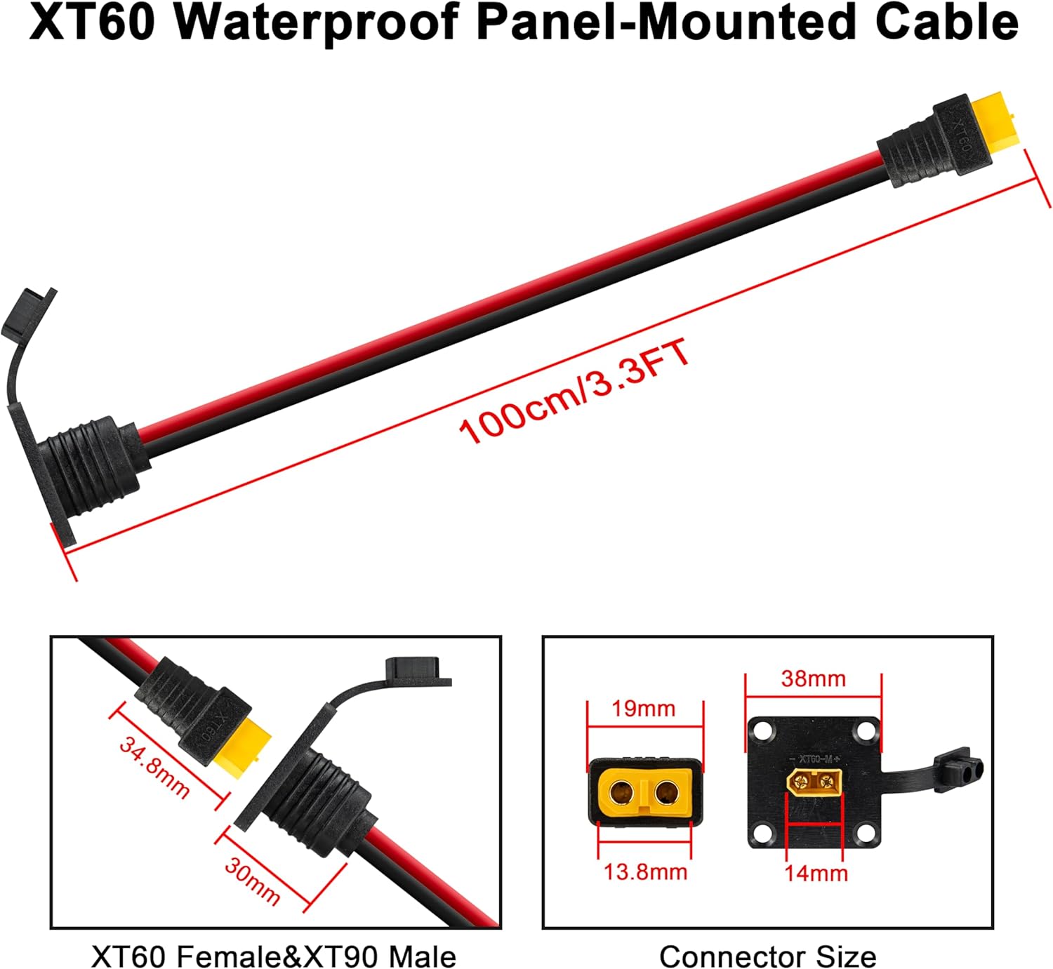 كابل JMUYTOP بطول 3 أقدام 12AW - مراجعة Drone Battery Adapter وسعره