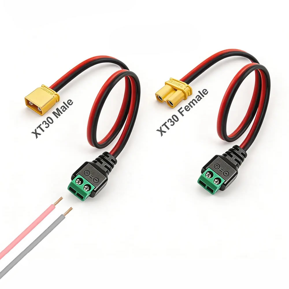 موصل XT30 ذكر وأنثى مع محول طر - مراجعة Drone Battery Adapter وسعره